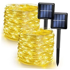 Solar String Lights Outdoor, Total 80FT 240LED Solar Powered 2 Pack Warm White