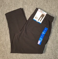 32 Degrees Cool Women's Stretch Twill Ankle Length Cropped Pant, Black, Large