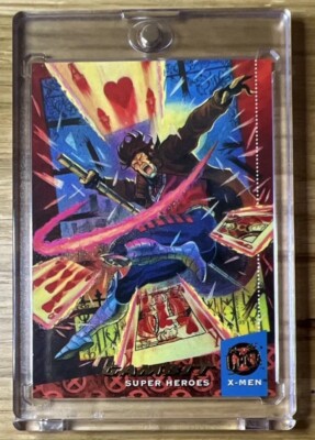 Fleer Ultra X-Men Trading Card 1994. Neuwertiges #4 GAMBIT IM NEUEN ONE TOUCH CASE!