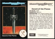 1991 TSR AD&D Gold Border Dungeons Dragons RPG Fantasy Art Card #154 Magic Sword
