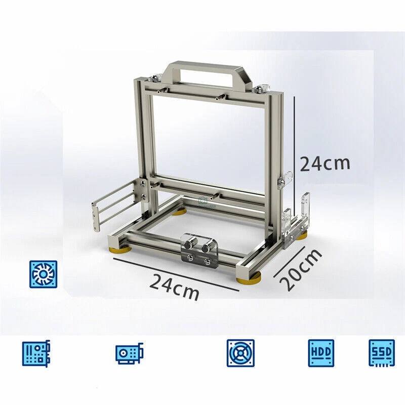 Stock! Open Frame ITX PC Aluminum Computer Mini Cooling Case  Case Steel SFX - Image 2 of 4