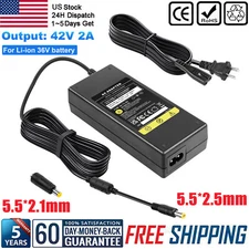 42V 2A Charger Power AC Adapter Fit 36V Li-ion Lithium Battery Charger US Plug