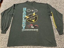Vintage 90s Harley Davidson Long Sleeve T-Shirt Men’s Xl Made In USA