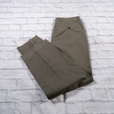 IZOD Gray Flat Front Cotton Chinos Mens Pants 36x30