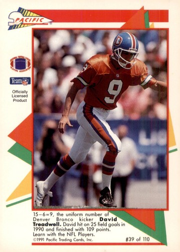S2R7: 1991 Pacific Trading Cards Football Flash Cards 1-110 (pick a card) - Picture 79 of 218