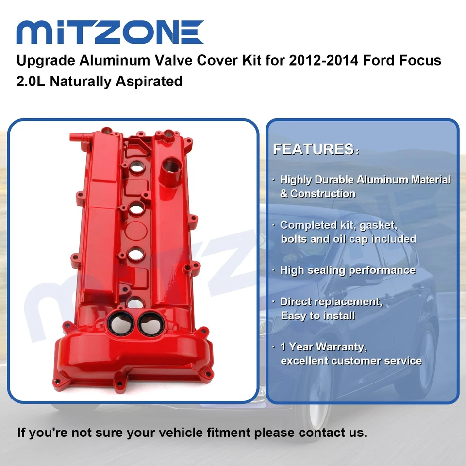Kit de cubierta de válvula de aluminio para Ford Focus 2012 2013 2014 2,0 L aspiración natural Foto 2 de 4