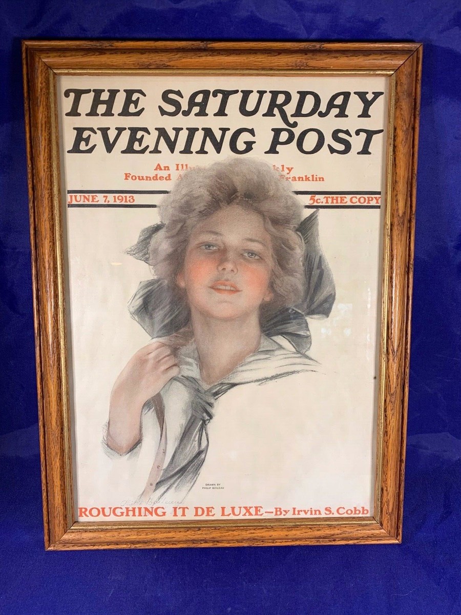 June 7 1913 Saturday Evening Post Magazine COVER ONLY Art Framed