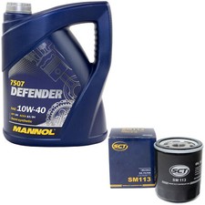 Motoröl Set 10W-40 5 Liter + Ölfilter SM 113 für Citroën Saxo C5 II