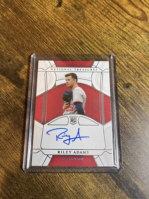 2022 National Treasures Riley Adams ROOKIE AUTO #/99 RC Washington Nationals
