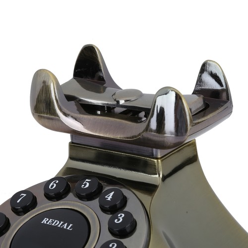 Vintage Landline Phone/Retro Corded Telephone Classic Antique Bronze Phone With - Photo 5 sur 12