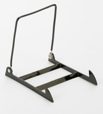 14" Black Metal Display Easel - Sturdy Holder For Books, Plates, Photos, Artwork, Lightweight & Foldable