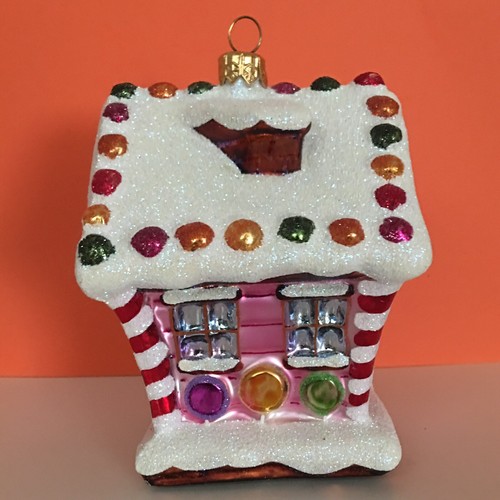 Retired Christopher Radko Snowy Candies Gingerbread House Cottage Ornament RARE - Picture 2 of 12