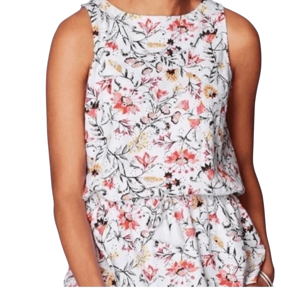 Top de algodón floral con ojales peplum y lazo en la cintura Jill, mediano. Jamgirl Foto 3 de 4