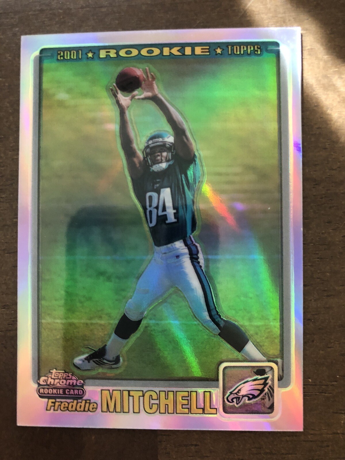 Freddie Mitchell Topps Chrome #257 Rookie Refractor
