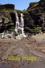 Photo 6x4 Twin cascade at Tintagel Haven The stream down the castle valle c2008