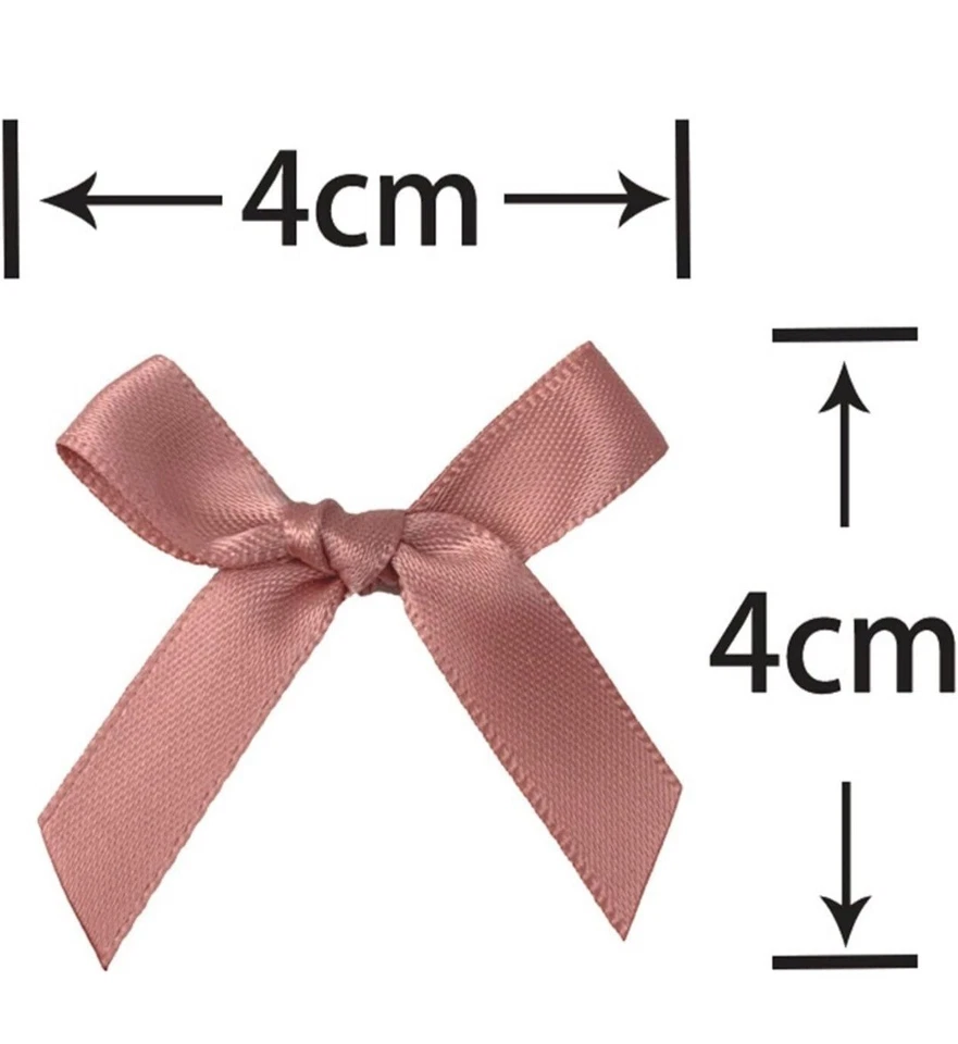 Cinta hecha a mano 50 piezas 4 * 4 cm lazos de cinta coloridos, tamaño pequeño poliéster satinado Foto 2 de 2