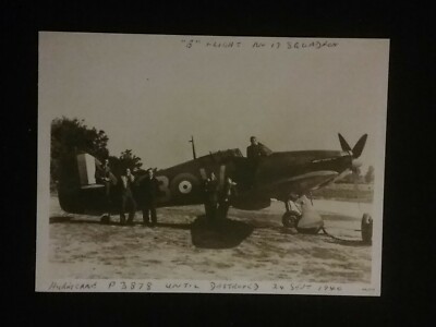 SCHLACHT UM GROSSBRITANNIEN SQDRN FÜHRER VOGEL WILSON FOTO SEINES FLUGZEUGS VOR DER ZERSTÖRUNG
