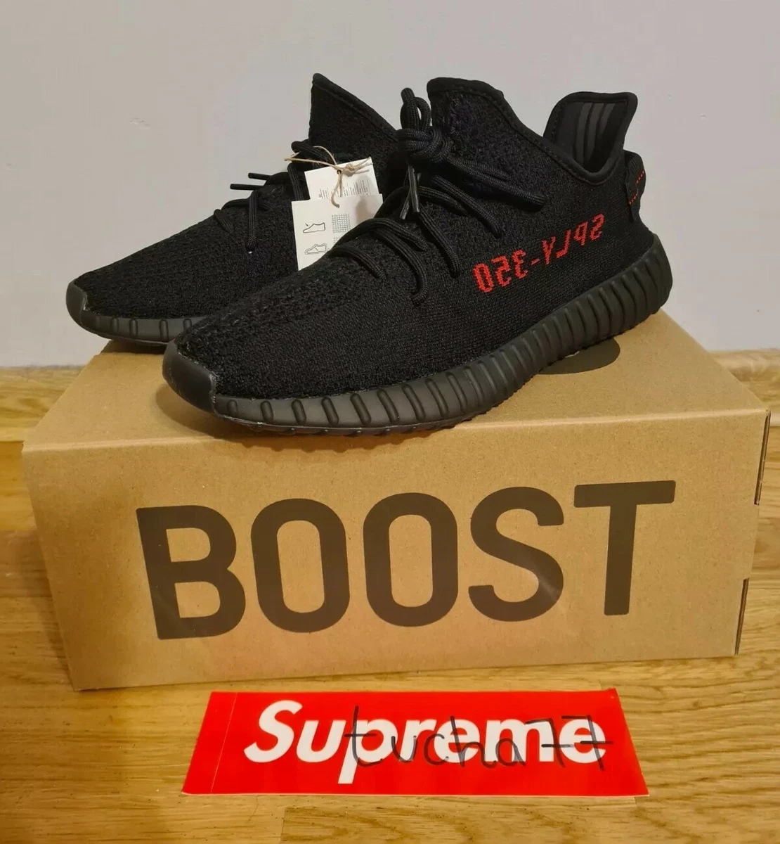 Adidas Yeezy Boost 350 V2 Black Red Bred Size 11 CP9652