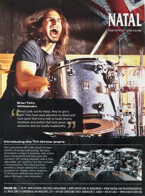 2012 Print Ad Natal Drums w Brian Tichy of Whitesnake