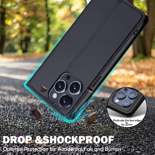 Flip Leather Wallet Magnetic Case for iPhone 16 15 14 13 12 11 XS XR 7 8 Plus SE - Picture 11 of 85