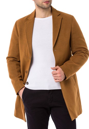 Redbridge Herren Trenchcoat Mantel lange Jacke Business-Jacke Übergangsjacke - 第 39/45 張圖片