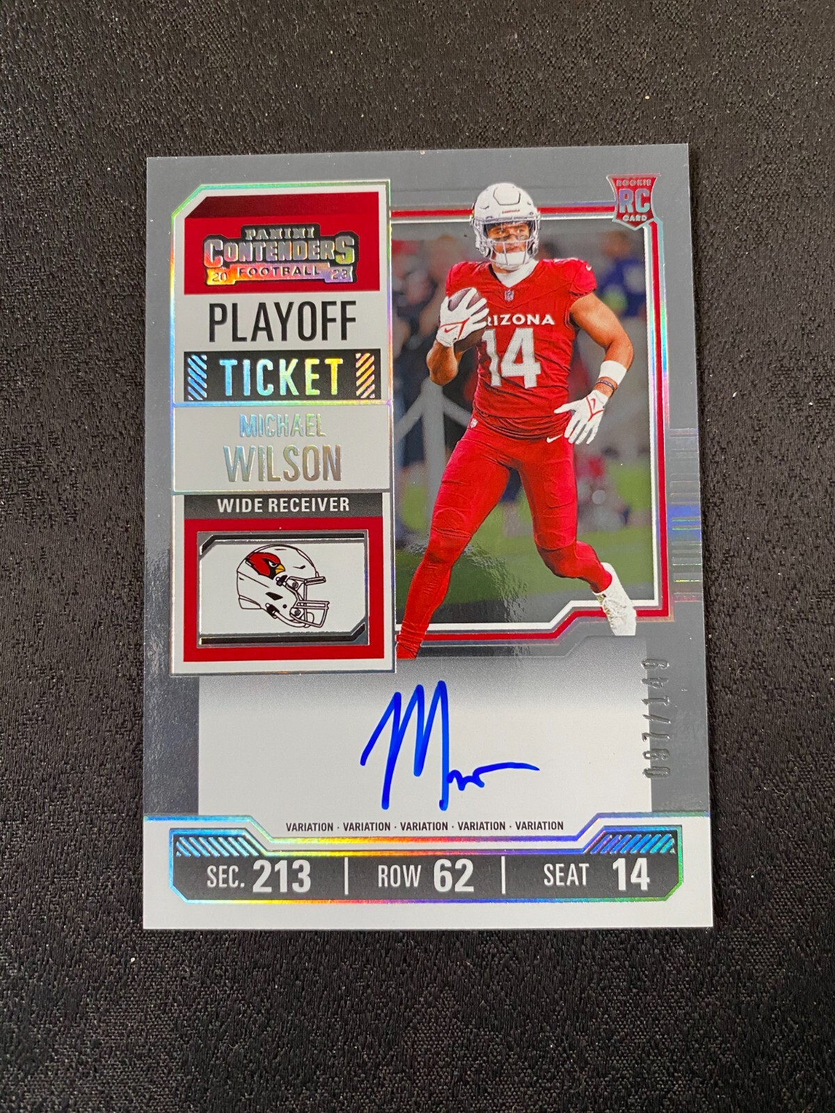 2023 Panini Contenders Rookie Ticket RPS Michael Wilson #126 Playoff Auto /149