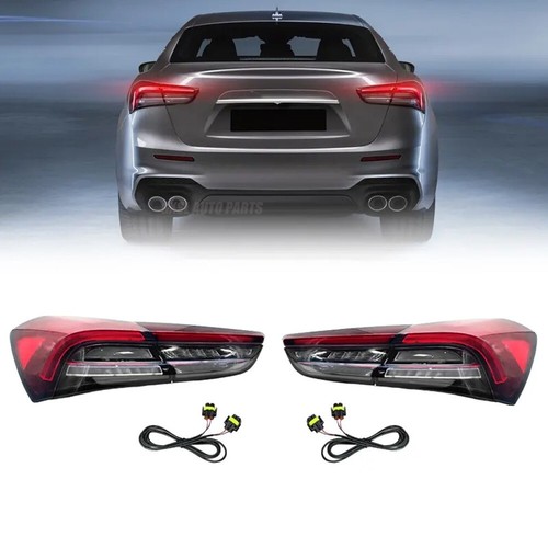 Tail Lights For Maserati Ghibli 2013-2022 LED Dynamic Turn Signal Lamp Assembly - Picture 10 of 16