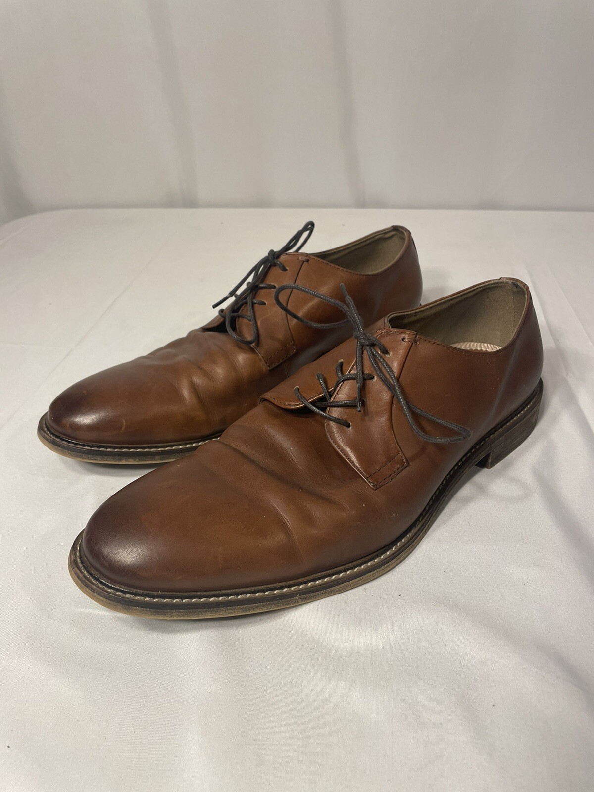 SAOLA Scarpe eleganti Oxford Aston Grey Collection Grenasien da uomo taglia 11 in pelle marrone