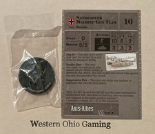 Axis  Allies Miniatures D-Day Sandbagged Machine-Gun Team 35/45 NEW A A Minis