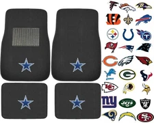New 4pcs NFL Pick Your Team Car Truck Front Rear Back Carpet Floor Mats Set