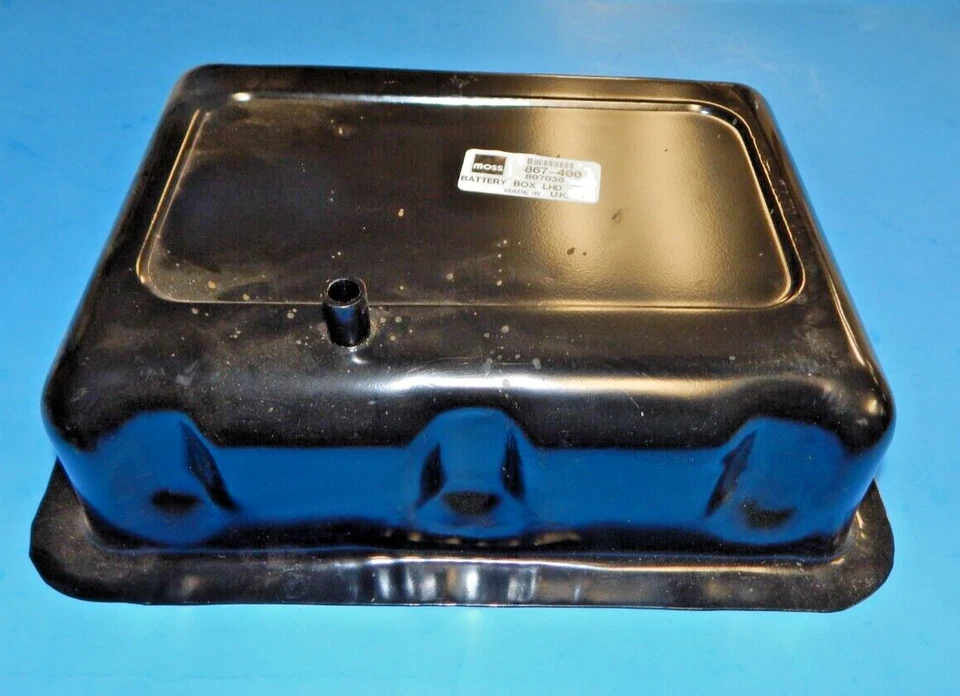 Nueva caja de batería de reproducción de metal para Triumph Spitfire 1963-1980 GT6 hecha en Reino Unido Foto 2 de 2