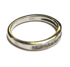 Platinum .33ct VS1 G princess diamond channel wedding band ring 3.9g womens 5.75 — photo 5