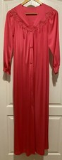 Vintage Shadowline Long Robe Dark Pink Size Medium Very Good Condition