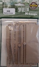 Ratio 210 - 2 x Station Platform Ramp Section Kit N Gauge each 120mm x 40mm 2ndP