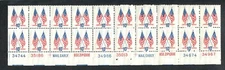 US Plate Block of 20 MNH # 1509  10c 50 and 13 Star Flags   , pb1509