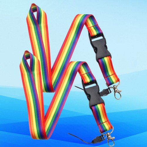 2 Pcs Rainbow Mobile Phone Lanyard Key Chain DIY Accessories Neck - Zdjęcie 6 z 11