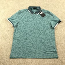 G/Fore Golf Polo Shirt Mens XL All Over Print Stars Green