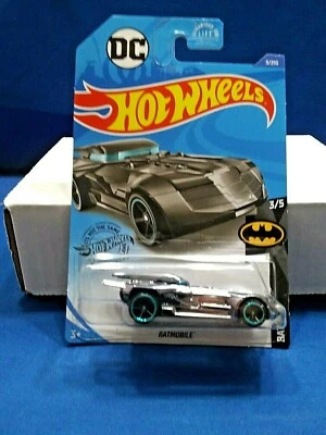 Hot Wheels Batmobile DC Batman Series #3/5 Chrome 1:64 Scale Blue Lined Wheels