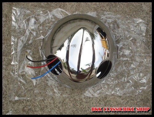 Headlight + Chrome Case light Yamaha QT50 Yamahopper Moped Brand New - Picture 6 of 9