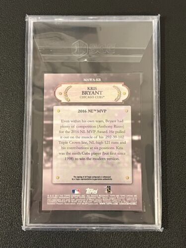Kris Bryant 2017 Topps Chrome MLB Award Winners Auto Red Refractor /5 SGC 10/10 - Picture 2 of 2