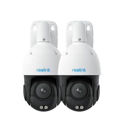 Reolink 2 Pack RLC-823S2 Smart 8MP UHD PTZ Dome Security Camera 16X Optical Zoom