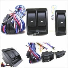 Universal Master Control Power Window Door Switch Harness Cable Kit For 2 Doors
