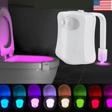 16 Colors Changes Motion Sensor Toilet Night Light Bathroom Toilet Bowl Lamp