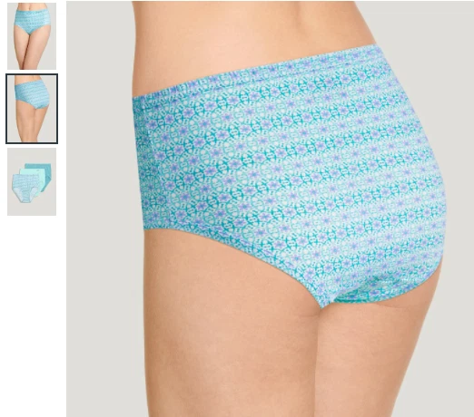 Women's Jockey 3-Pack Briefs (Aqua Mist) 100% Cotton Comfort Classic Underwear - Image 3 of 4