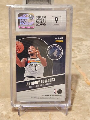 2023-24 Panini Revolution #A-ANT Anthony Edwards Auto Autographs T  