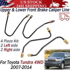 Front Brake Caliper Line Set Upper Lower Left Right 4PCS For Toyota Tundra 07-14