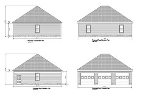 32 X36 Hip Roof Garage Plan 36x32 Hip Roof Barn Garage Prints 19