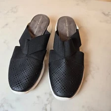 Adrienne Vittadini Shoes Slip On Sport Womens 6 Black Slides
