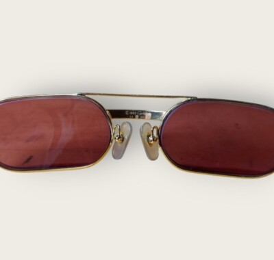 【希少】Cartier Sunglasses Must Santos GOLD Sunglasses Cartier MUST Santos - M David Bowie 80's Shades