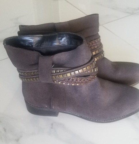 Dolce Vita Branco Brown Ankle Boots, Studs Detail, Size 6.5 M - Picture 4 of 7